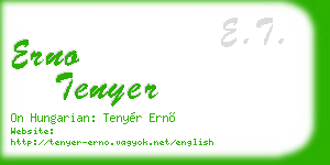 erno tenyer business card
