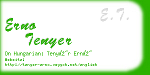 erno tenyer business card